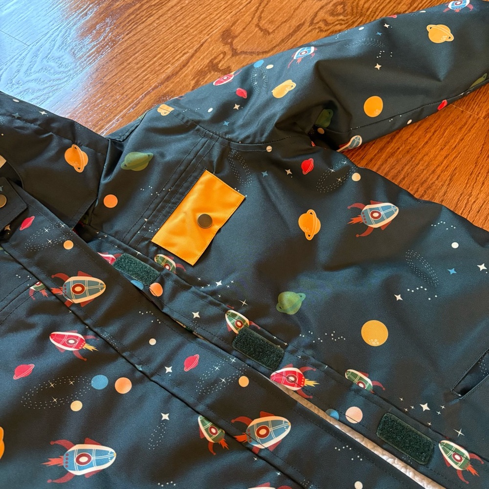 little green radicals 6-7Y space & planets coat